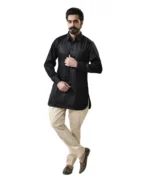 Black Kameez with Cream Breeches – Combo Set - Image 3