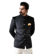 Black Velvet Bandhgala - Image 3