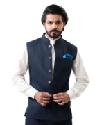 Navy Blue Bundi (Nehru Jacket) - Image 2