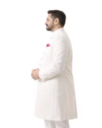 Cream Achkan for Men Belly Comfort Fit - Image 2