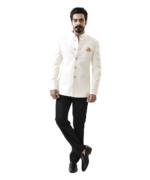 Cream Bandhgala with Black Pant – Combo Set - Image 3