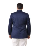 Navy Blue Bandhgala for Men Belly Comfort Fit - Image 3