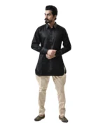 Black Kameez with Cream Breeches – Combo Set