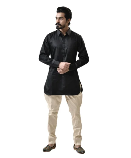 Black Kameez with Cream Breeches – Combo Set
