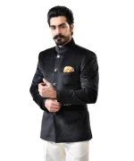 Black Velvet Bandhgala - Image 2