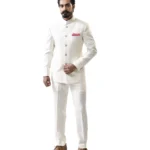 Cream Bandhgala with White Pant – Combo Set