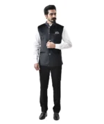 Black Velvet Bundi with White Shirt and Black Pant – Combo Set