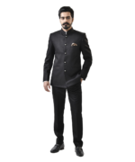 Black Bandhgala with Black Pant – Combo Set
