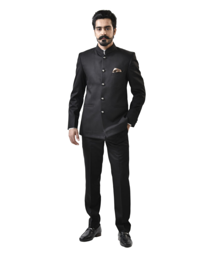 Black Bandhgala with Black Pant – Combo Set