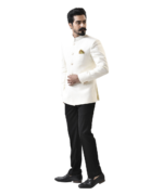 Cream Bandhgala with Black Pant – Combo Set - Image 2