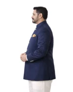 Navy Blue Bandhgala for Men Belly Comfort Fit - Image 2