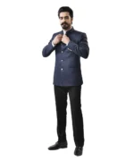 Navy Blue Bandhgala with Black Pant – Combo Set - Image 2