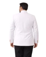White Bandhgala for Men Belly Comfort Fit - Image 3